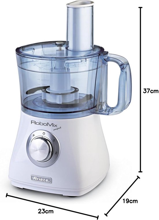 Compacte Keukenmachine - Mini Processor Hakmolen - Maaltijden Bereiden - Veelzijdig Accessoire - 2 Liter - Wit — afbeelding 2