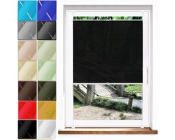 Plissé Gordijn - Zonwering Gordijn Jaloezie - Privacy en Zonwering - Kreukeleffect Stof - 22 x 155 cm - Zwart