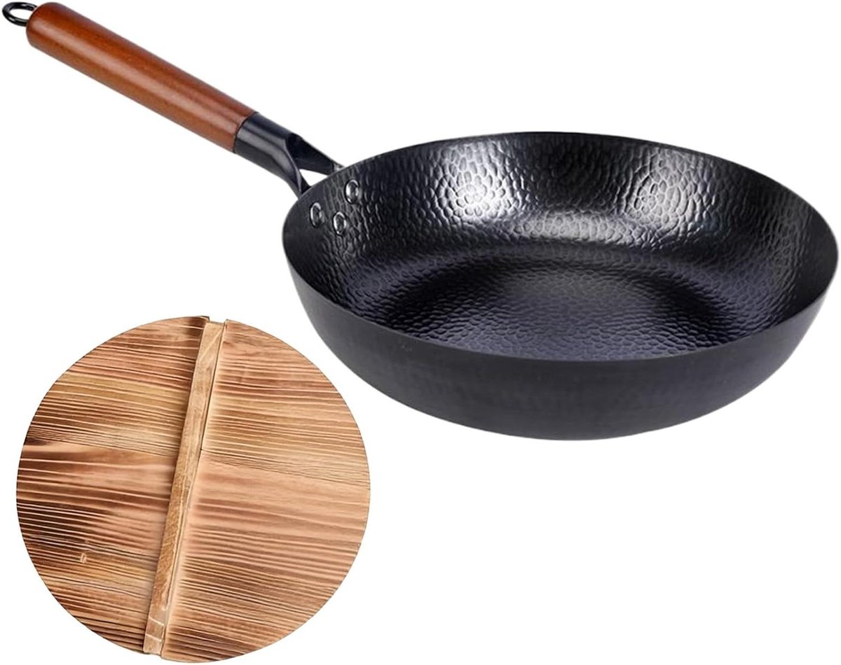 Koekenpan - Braadpan Grillpan - Buiten Koken - Antiaanbaklaag Textuur - 28 cm - Zwart