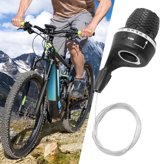 Fiets Versnellingspook - Shifter Set Draaihendel - Fietsen Optimaliseren - Precisie Schakelsysteem - 2.2 cm Diameter - Zwart van fiets — afbeelding 4