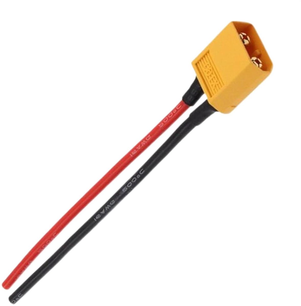 XT60 Kabel - XT60 Connector Adapter - Energie Overdracht - Verstrengelingsminimaliserend Ontwerp - 10 cm - Zwart