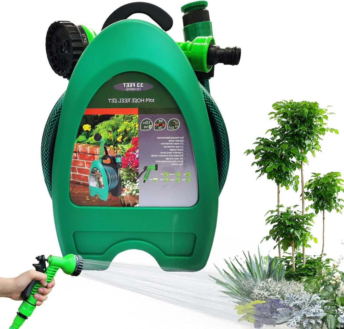 Slanghouder Wandmontage - Slanghaspel Houder - Tuin Organiseren - Flexibel Geïntegreerd Ontwerp - 10 Meter Capaciteit - Niet gespecificeerd