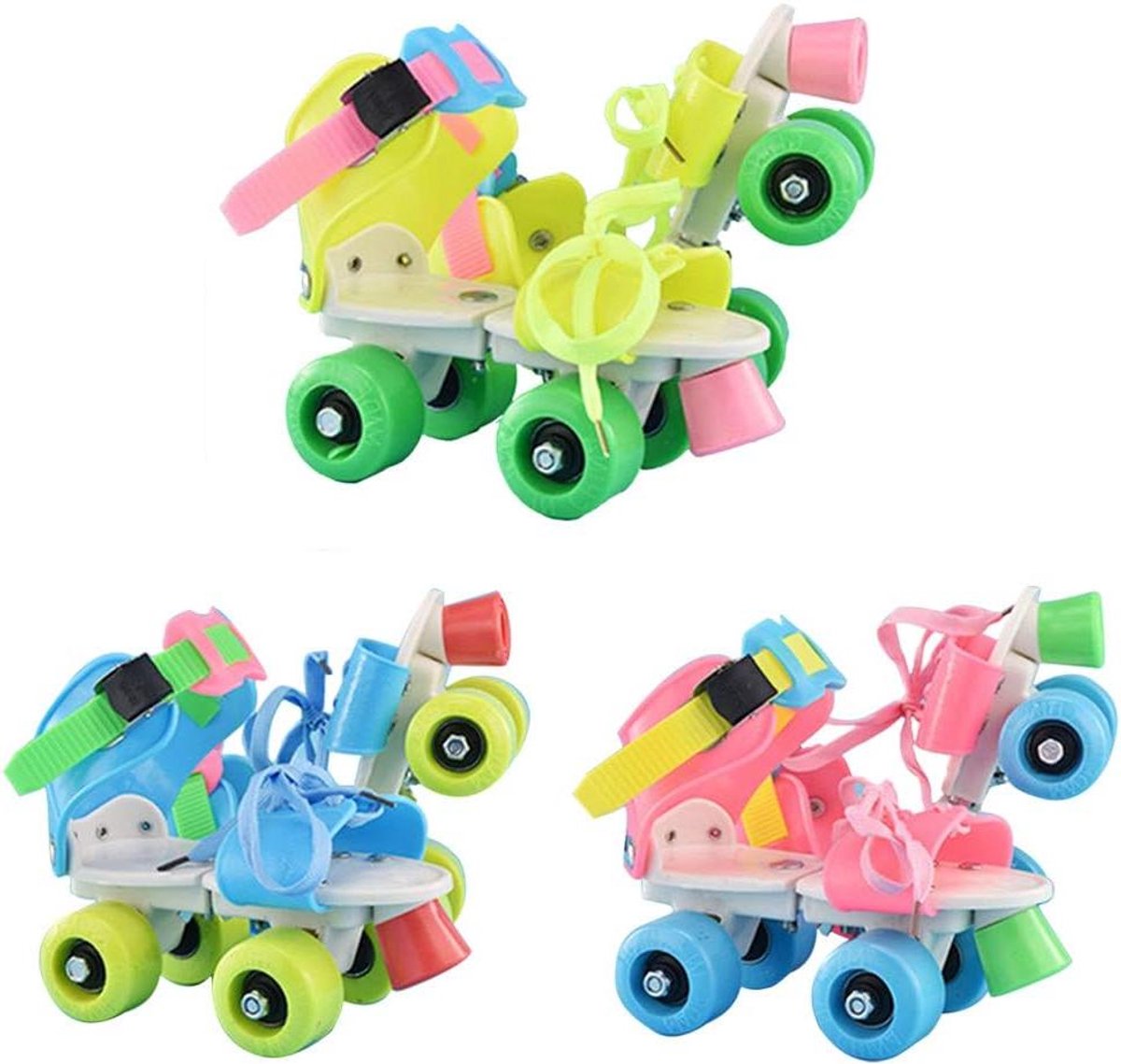 Verstelbare Rolschaatsen Kinder rolschaatsen Recreatief schaatsen Directe schoenverbinding 18-23 cm