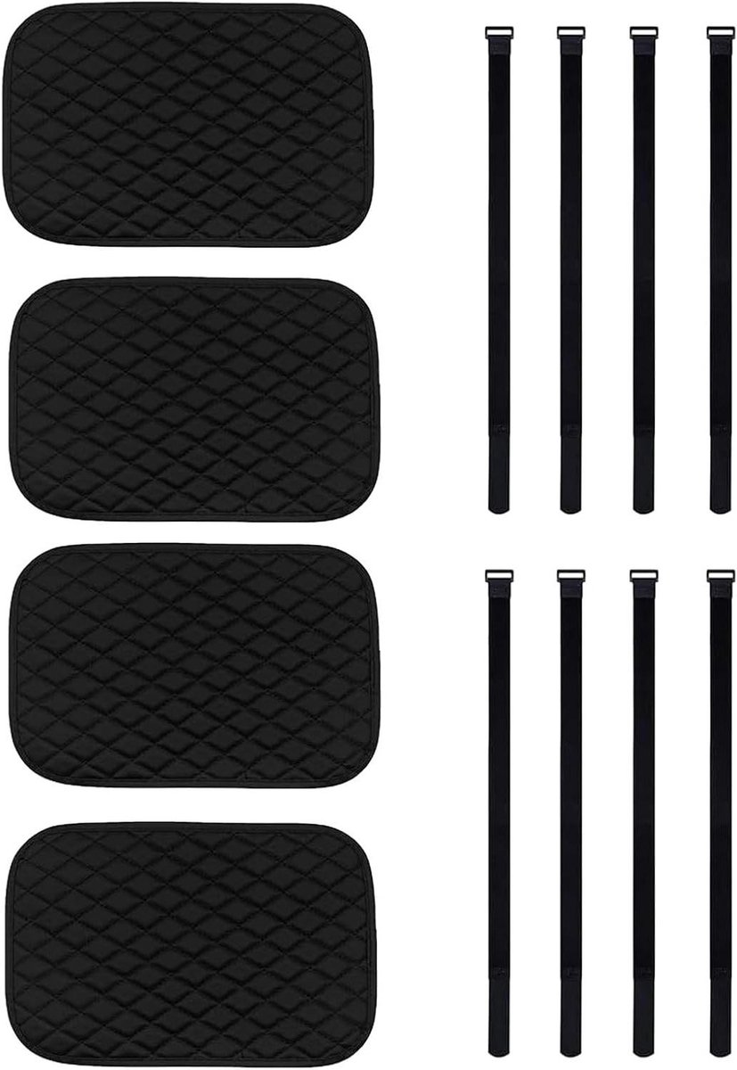 Hoogslaper Laddesr Pads - Antislip Laddermat - Veilig Klimmen - Verstelbaar Bandontwerp - 20x30cm - Zwart
