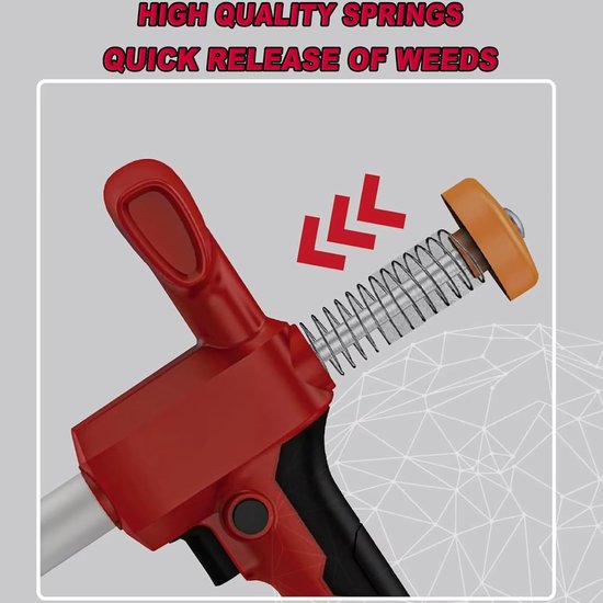 Elektrische Weed Remover - Staande Onkruidsteker - Onkruid Verwijderen - Met Batterij en 3 Stalen Klauwen - 30 cm Breed — afbeelding 5