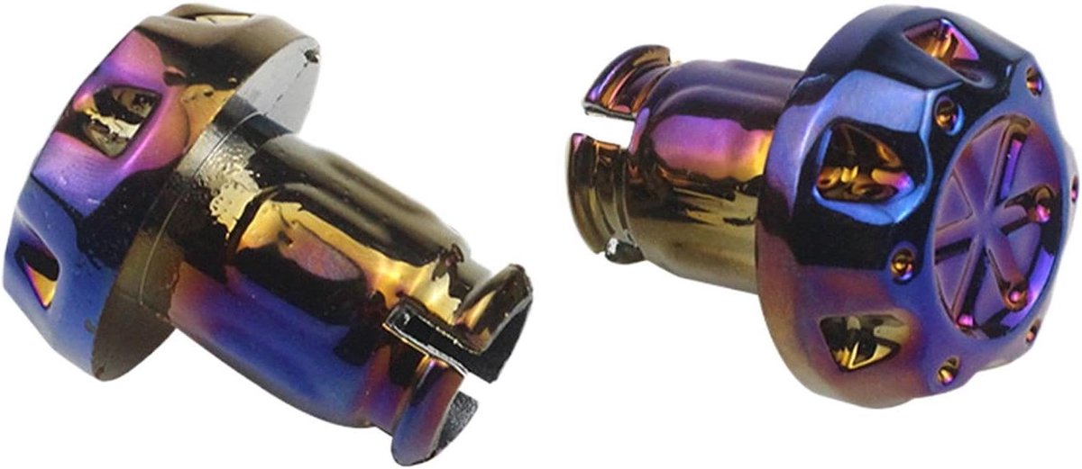Motorfiets Stuuruiteinden - Stuurdoppen Motor - Verbeterde Grip - Verbrand Titanium - Universeel - Gekleurd