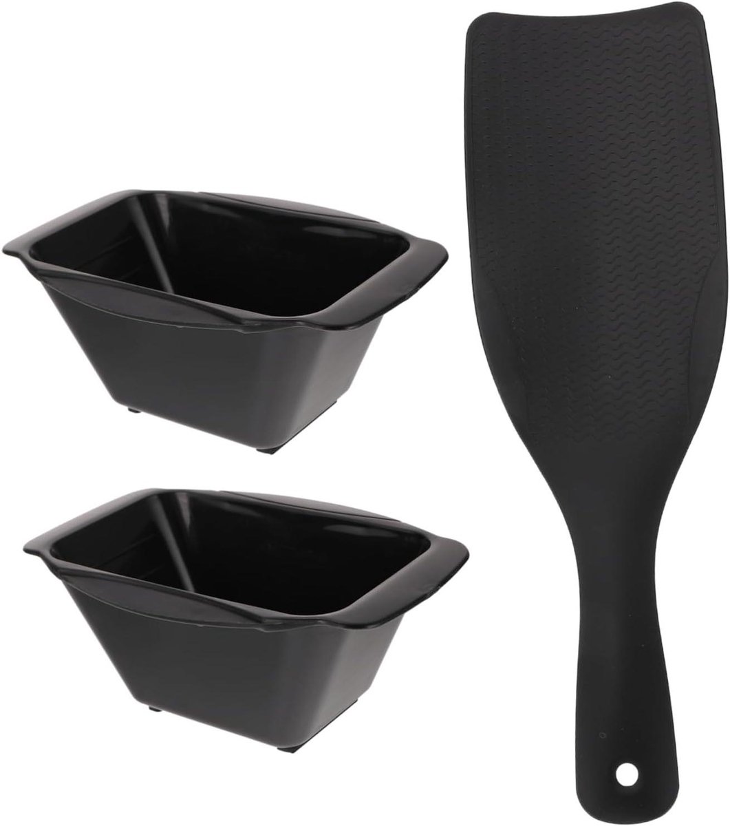 Haarkleur Set - Verfkom en Plank - Haar Verven - Gescheiden Haar Plank - 30x9.7cm - Zwart