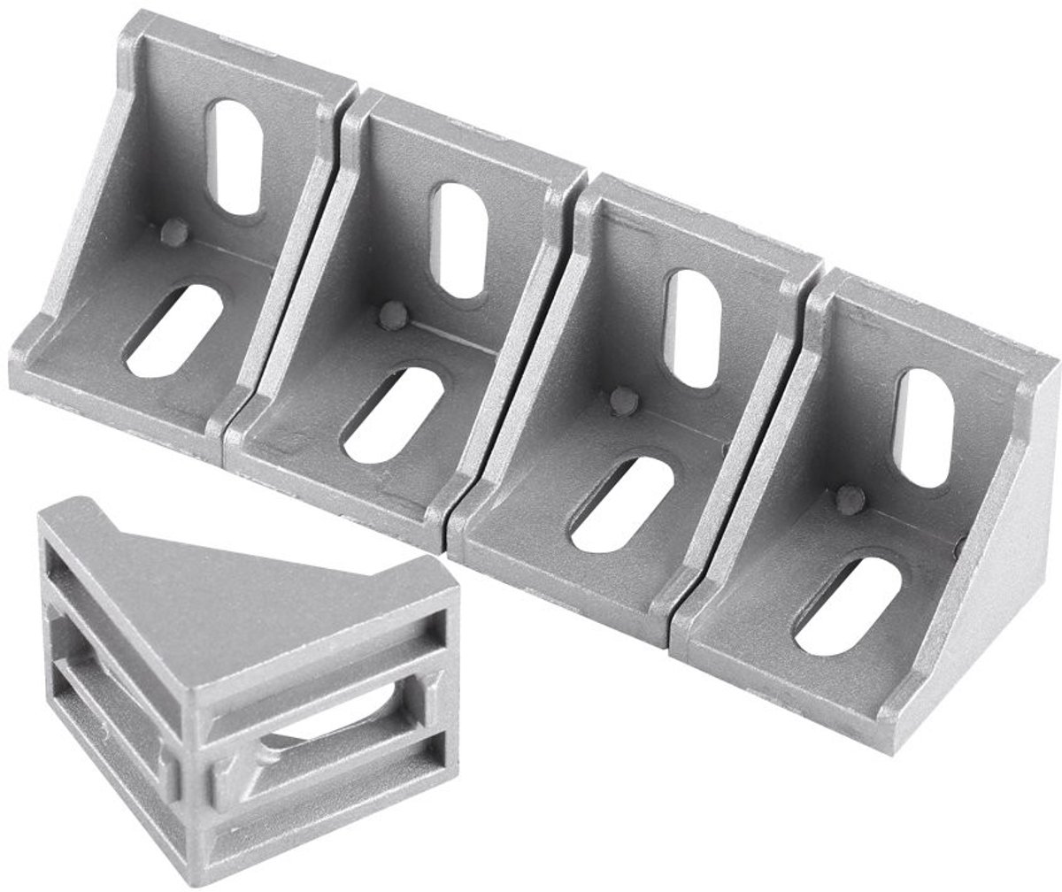 Dailygoody - L-vormige Hoekbeugel - Aluminium - 5-stuks - 40x40mm - Versterken van meubels - Duurzaam - Geschikt voor diverse toepassingen