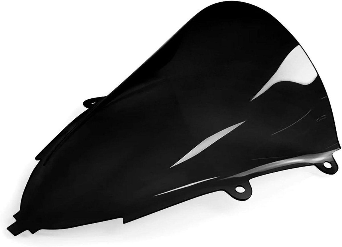Motorfiets Windscherm - Dubbele Bubble - Bescherming Motorrijder - Vermindert Windgeruis - 350 g - Zwart