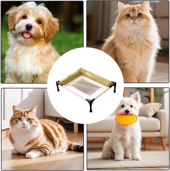 Verhoogd Hondenbed - Kampeerbed Hond Veldbed Puppy - Koel Slapen - Ademend Mesh Ontwerp — afbeelding 5