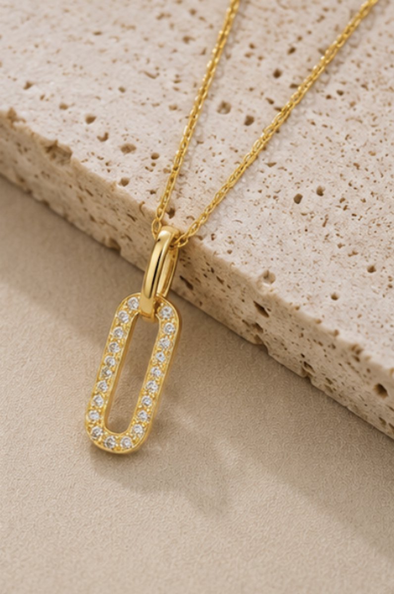 Luxe ketting - verguld - Stijlvolle ketting - Roestvrijstalen -Cadeau Voor Vrouwen- cadeau -Valentijn - Liefde - Verrassing