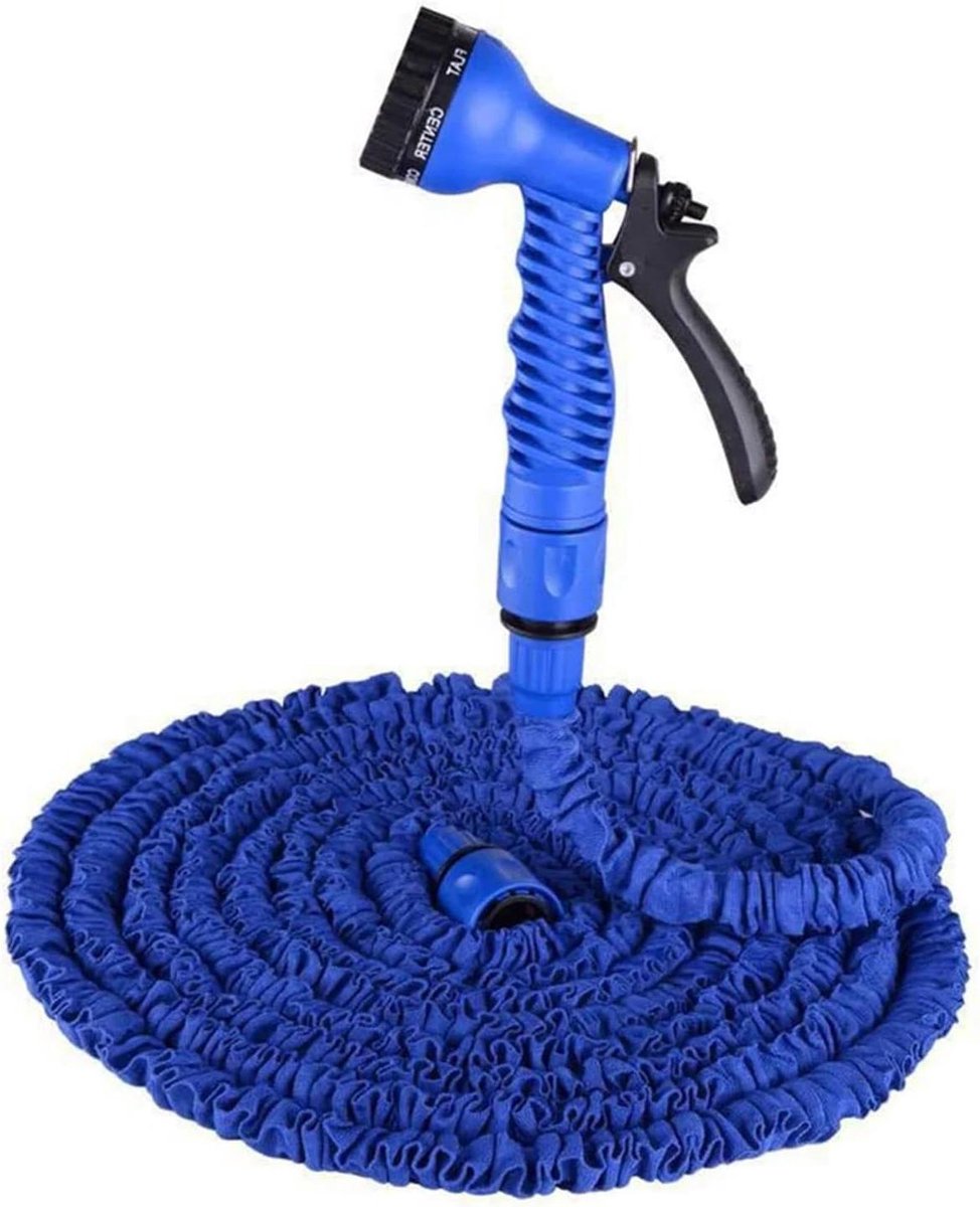 Tuinslang Uitbreidbaar - Magische Slang Wassen - Tuin Bewateren - Ruimtebesparend Ontwerp - 60 meter - Blauw