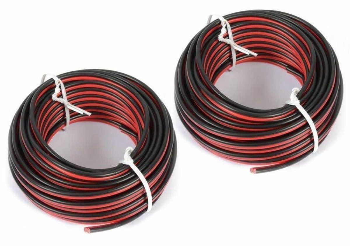 Speaker Kabel - Luidspreker Draad - Audio Aansluiten - Zuiver Koper - 2x 10m - Rood Zwart