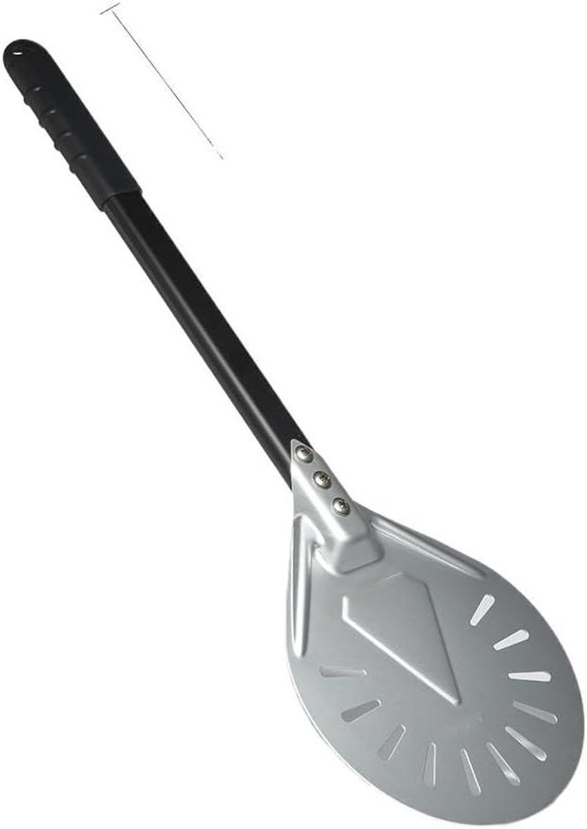 Pizzaschep - Pizza peddel - Pizza bakken - Geperforeerd oppervlak - 8 inch 60 cm - Zilver