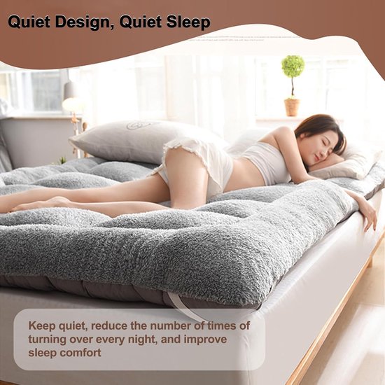 Opvouwbare Matras - Futon Mat Vloermatras - Kamperen en Slapen - Ergonomisch Ontwerp - 90 x 190 cm - Bruin — afbeelding 2