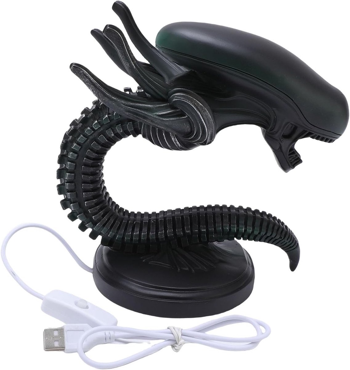 Unieke Alien Bureau Lamp van Hars met LED Nachtverlichting voor Horror Film Liefhebbers en Decoratie