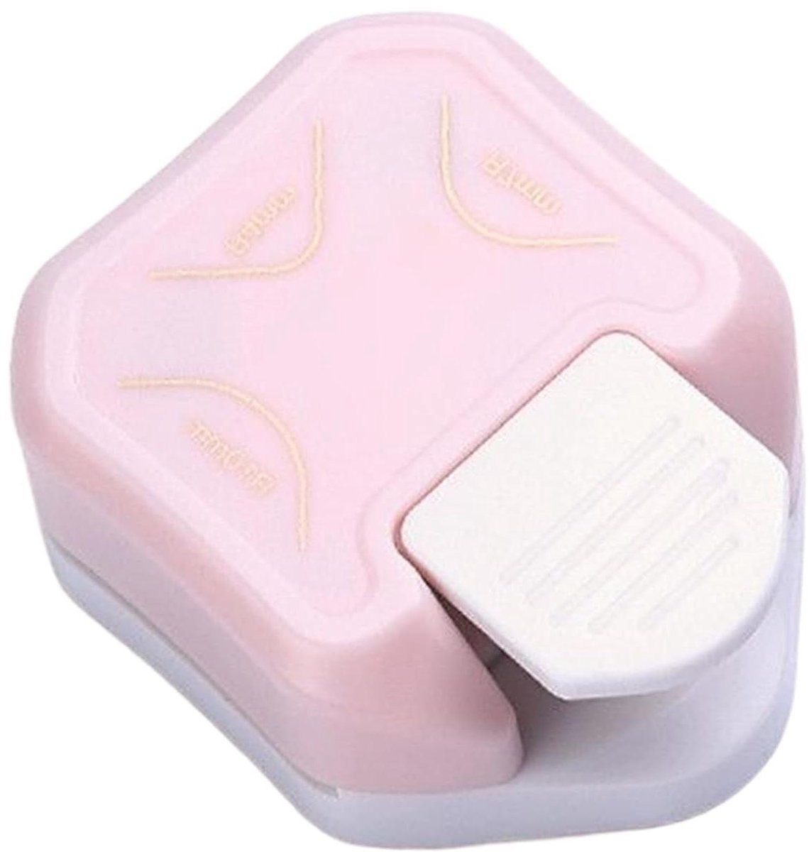 Hoekpons - Papier snijder Randafwerker - Papier bewerken - Schone ronde hoeken - 3 maten - Roze