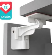 Milabubs® Kinderslot Kastjes Set van 12 - Wit - Kastbeveiliging voor Kinderen - Verbeterde Draagkracht 160KG