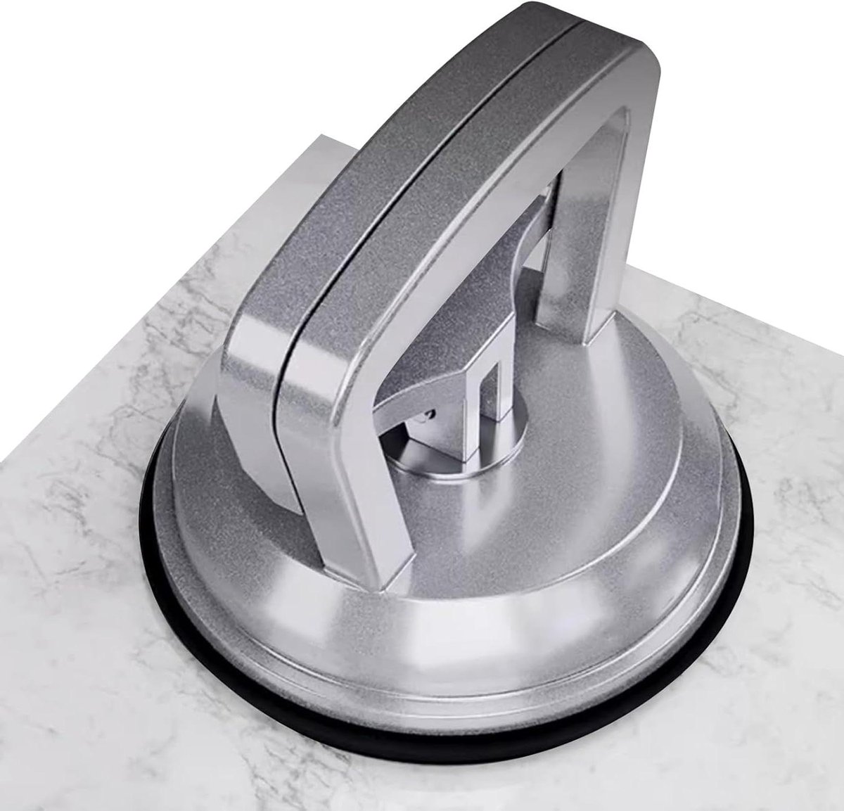Zuignappen voor glas - Bekerlifter hefgereedschap - Deuken verwijderen - Aluminiumlegering rubber - 6 x 6 x 5 cm - Zilvergrijs