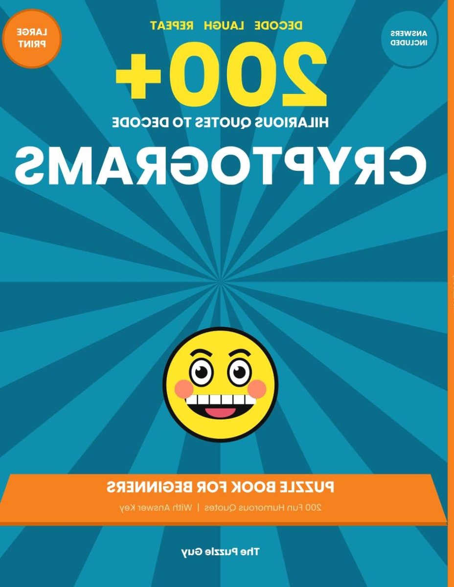 Cryptogram Puzzelboek - Raadselboek Cijfer - Hersenen Trainen - 200 Grappige Quotes - Grote Letters - Niet van toepassing