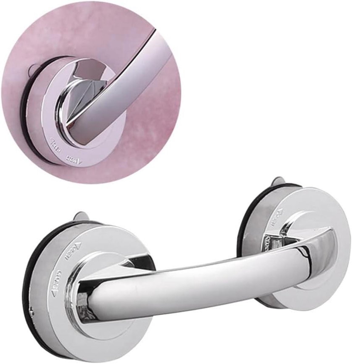 Veiligheidsbeugel Badkamer - Handgreep Toilet - Extra Stabiliteit - Slagvast Materiaal - 100 ponden - Zilver