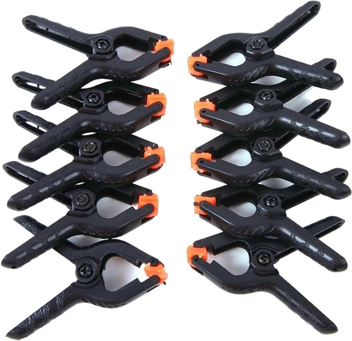 Achtergrond Klemmen - Studioset Clips - Foto Studio - Stevige Grip - 10 Stuks - Zwart