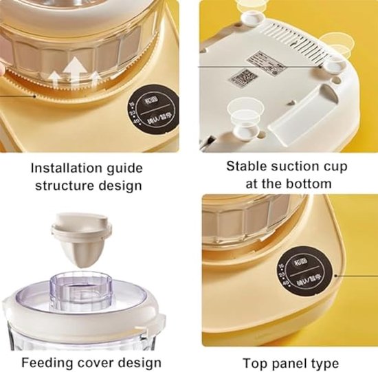Deegkneedmachine - Keukenmixer - Bakken Thuis - Multifunctioneel Kneedmes - 2 Liter Inhoud - Wit — afbeelding 5
