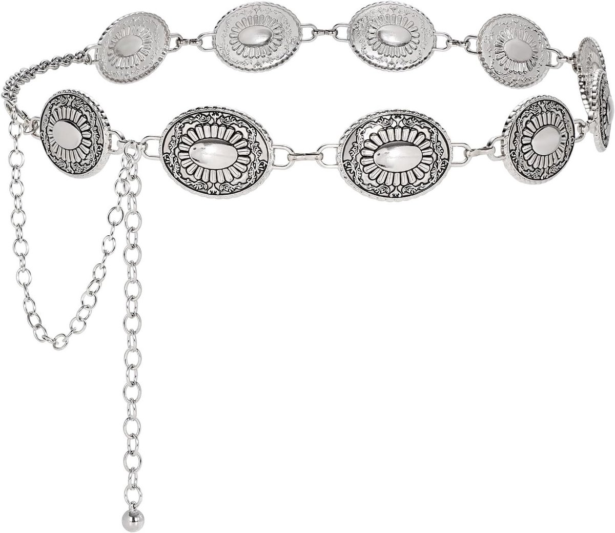 Stijlvolle metalen kettingriem voor dames, perfect voor jurken, jeans en cowgirl looks