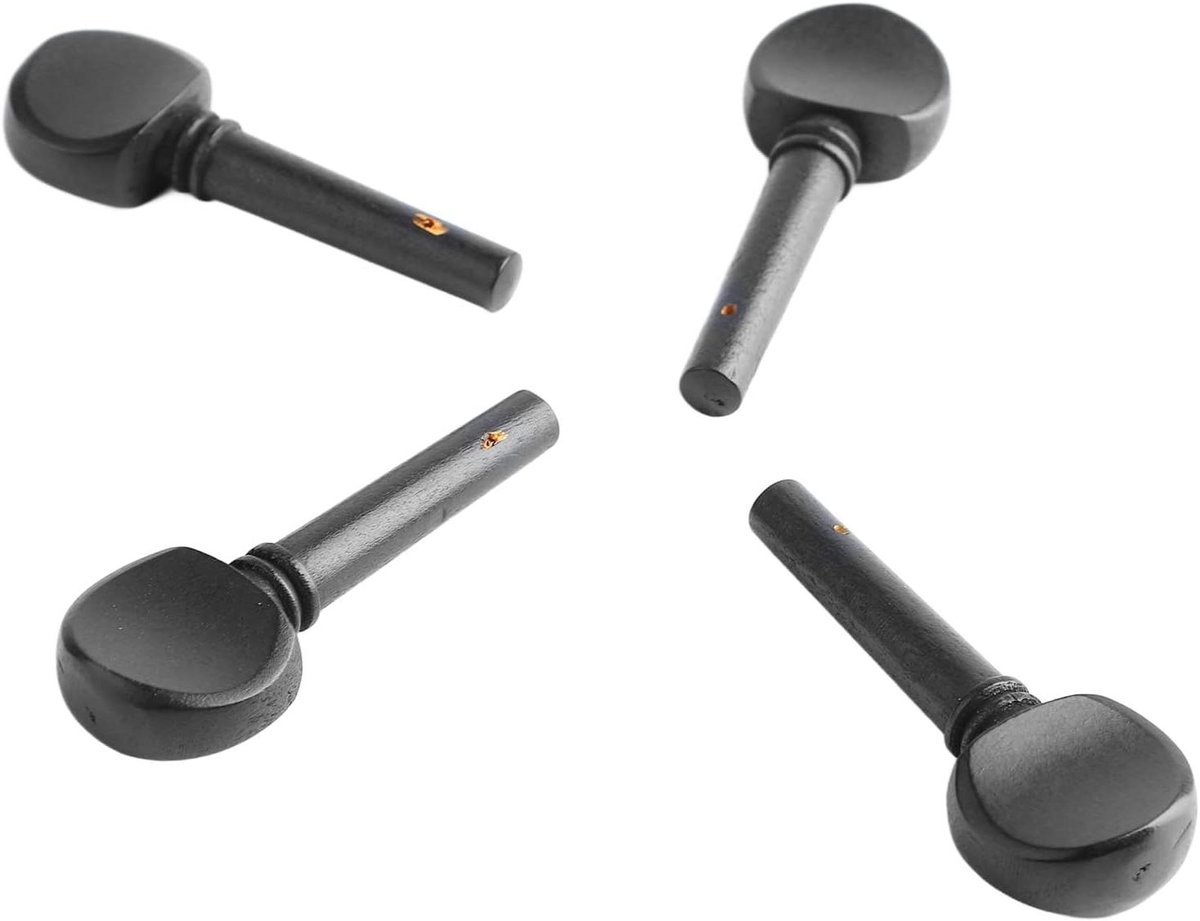 Viool Stemsleutel - Stemknoppen Instrument - Viool Stemmen - Fijne Afwerking - 4 Stuks - Zwart