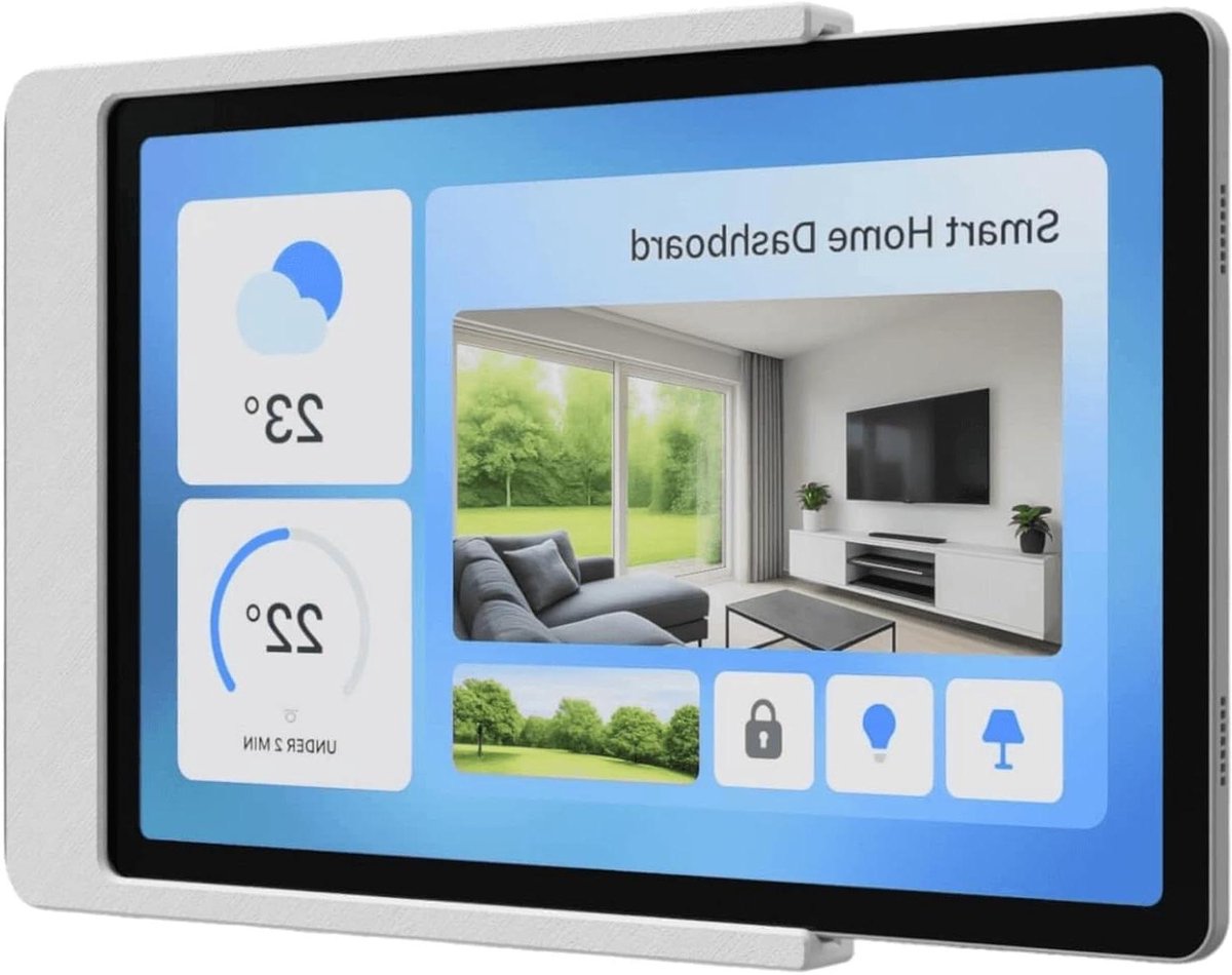 Tablet Wandhouder - Platte Houder - Smart Home Bediening - Op Maat Gemaakt - 19 x 17 x 2 cm