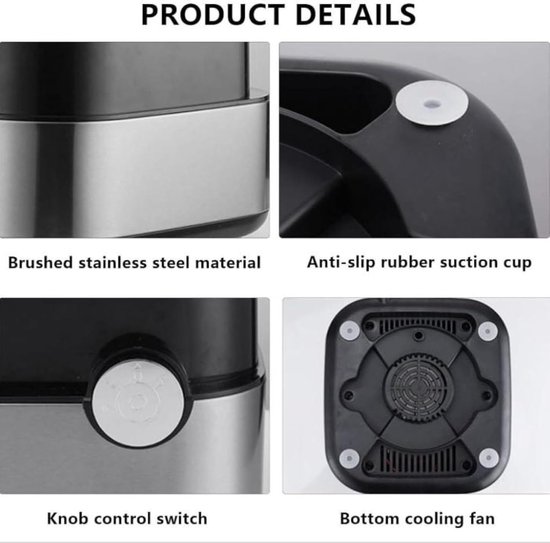 Keukenmachine - Groentesnijder Kaasrasp - Maaltijden Bereiden - 5 Liter Capaciteit - 600W Vermogen - Zilver — afbeelding 5