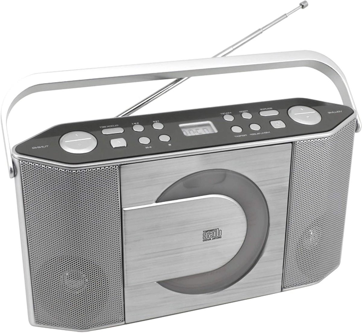 CD-speler - Draagbare Discman - Muziek Luisteren - Met MP3-ondersteuning - 1 Schijf - Zilver