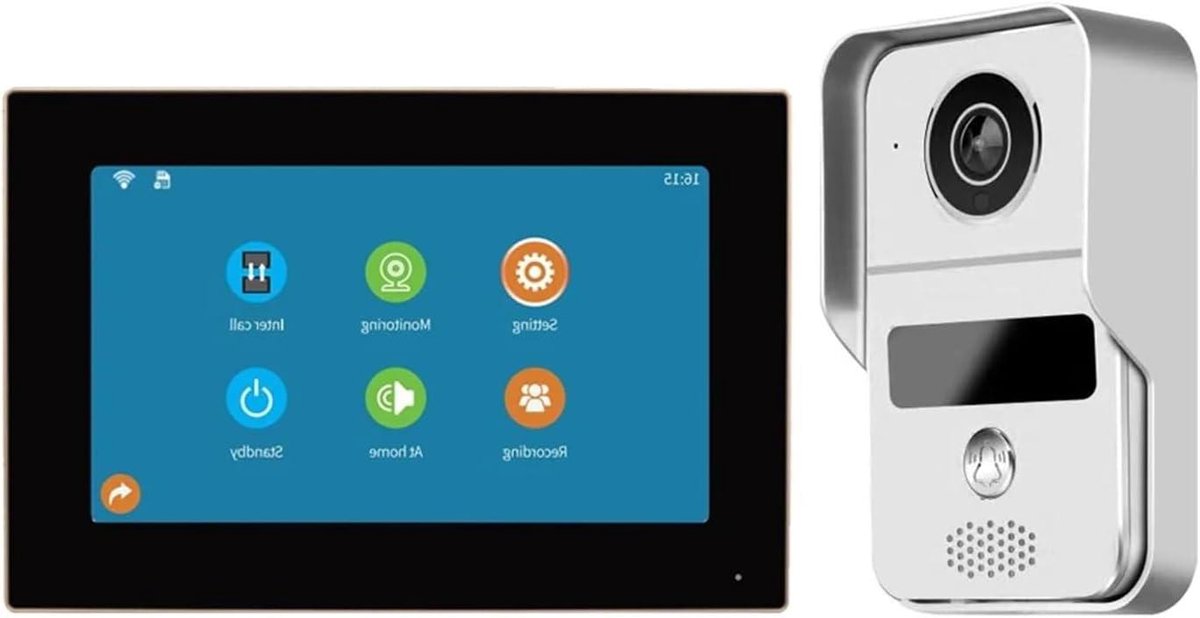 Videodeurbel Systeem - Video Intercom - Toegangscontrole Huis - 7 Inch Kleurenscherm - 198x130x21mm - Zilver