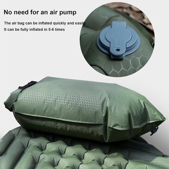 Slaapmat Kamperen - Luchtbed Tentmatras - Outdoor Slapen - Zelfopblaasbaar - 183 x 55 cm - Meerkleurig — afbeelding 2