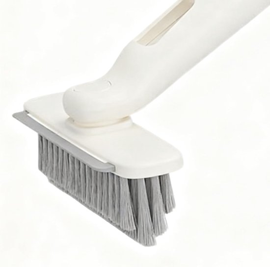 Voegenreinigingsborstel - Tegelborstel Reiniger - Schoonmaken Badkamer - 360 graden draaibaar - 25 x 16 x 3.3 cm - Wit — afbeelding 4