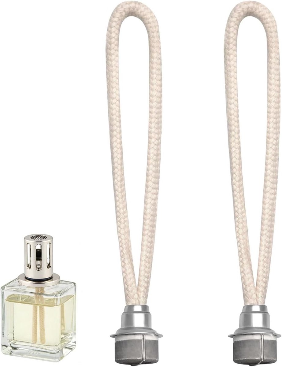 Set van 2 Standaard Vervangingspitten met Brander voor Geur Lampen, Aromatherapie, Diffuser en Huisdecoratie, 18.5 cm (Zilver)