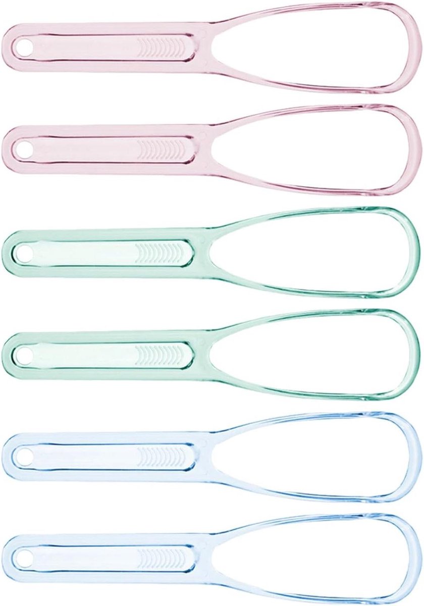Tongschrapers - Tongreiniger Mondverzorging - Dagelijkse mondhygiëne - Zacht maar effectief ontwerp - 15 cm - Diverse kleuren