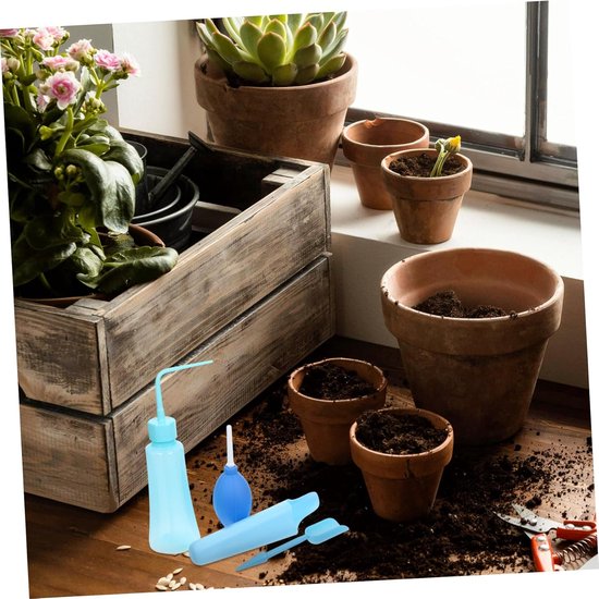 Tuin Gereedschapset - Planten Hulpmiddelen - Bodem Bewerken - Miniatuur Formaat - 12 cm Lengte - Blauw — afbeelding 2