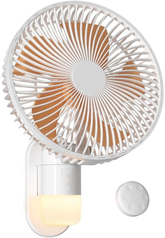 Wandventilator muurventilator met afstandsbediening, stille krachtige luchtcirculatie, ruimtebesparend, verstelbaar