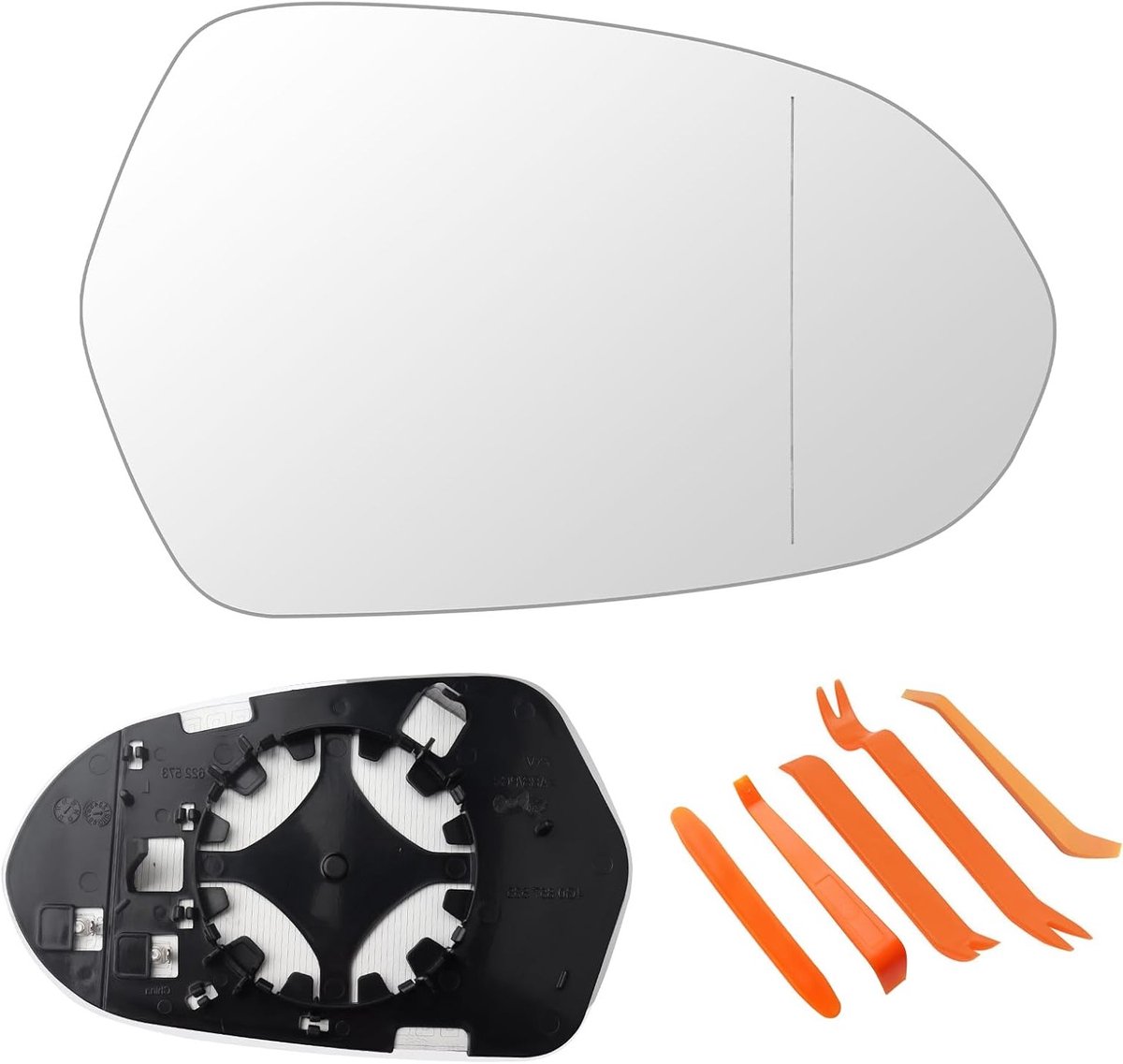 Verwarmd vervangend spiegelglas voor Audi A6 2011-2018, A6 Allroad 2012-2018 en A6 Avant 2011-2018, asferisch, bestuurderszijde, buitenspiegel, achteruitkijkspiegel