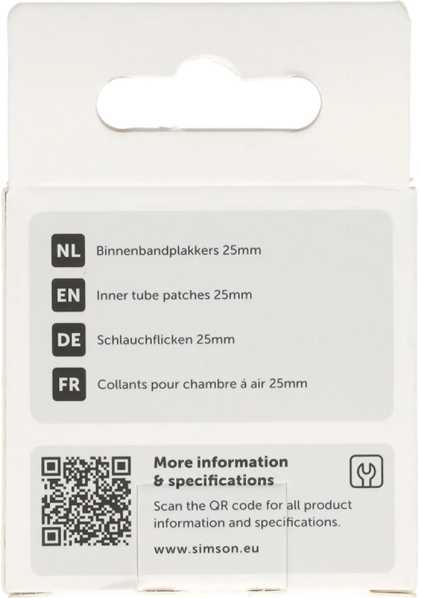 Simson Binnenbandpleisters 25 mm voor lekke fietsbinnenbanden en snelle bandreparatie thumbnail 2