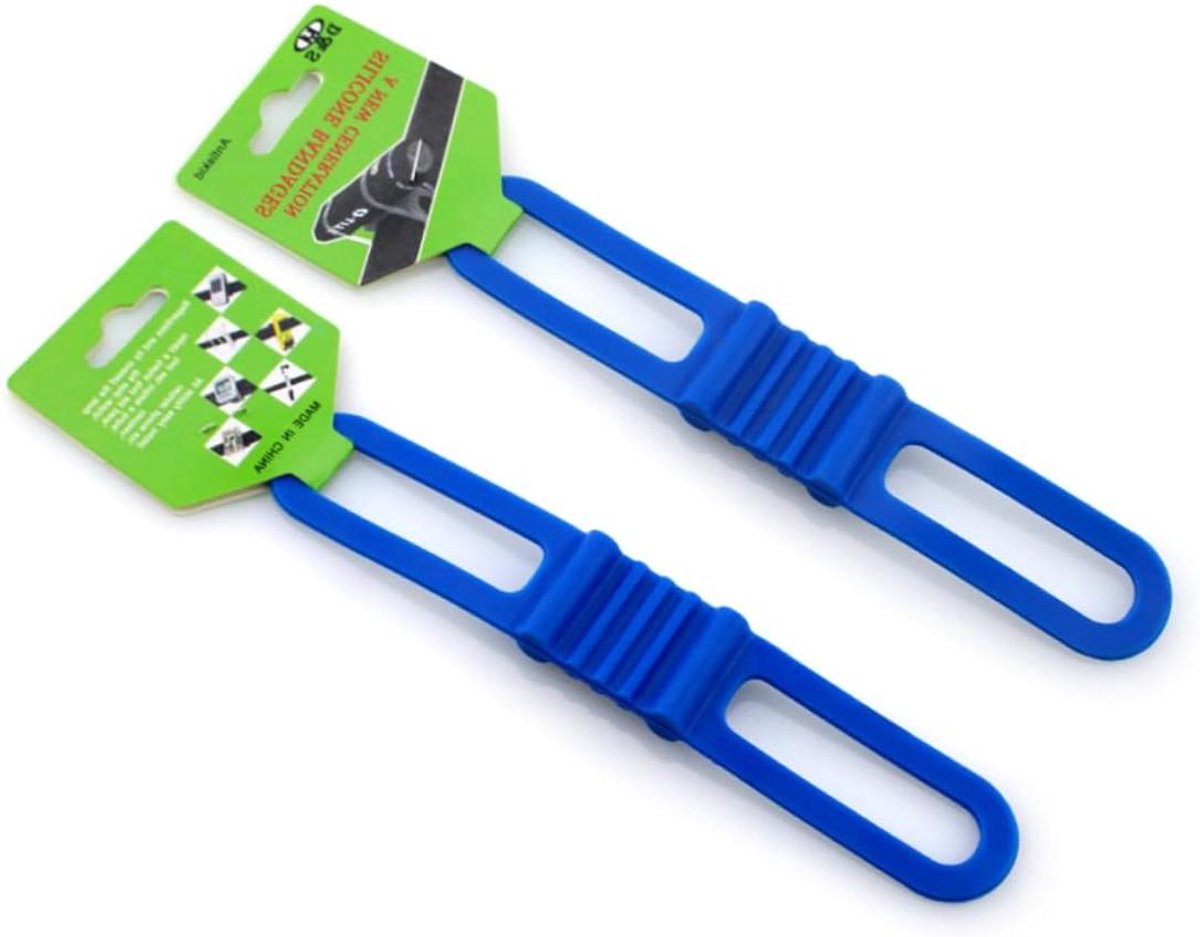 Siliconen Banden - Multibandjes - Fietsbevestiging - Eenvoudig Bevestigen - 14 cm - Zwart