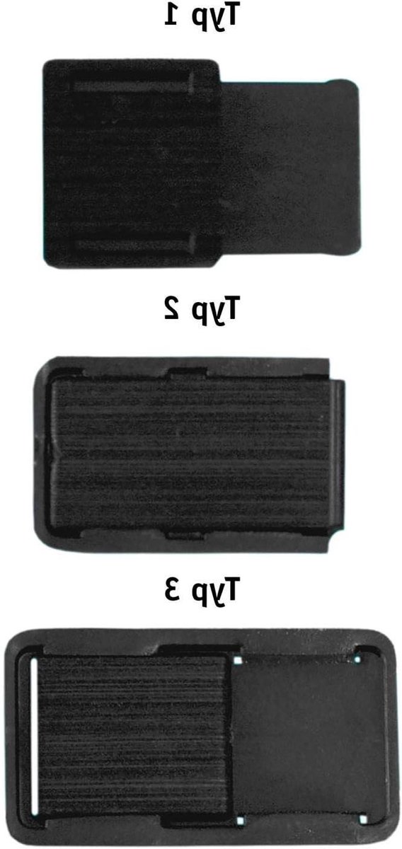 Camera Afdekking - Webcam Cover - Privacy Beschermen - Zonder Lijm - 3 Stuks - Zwart