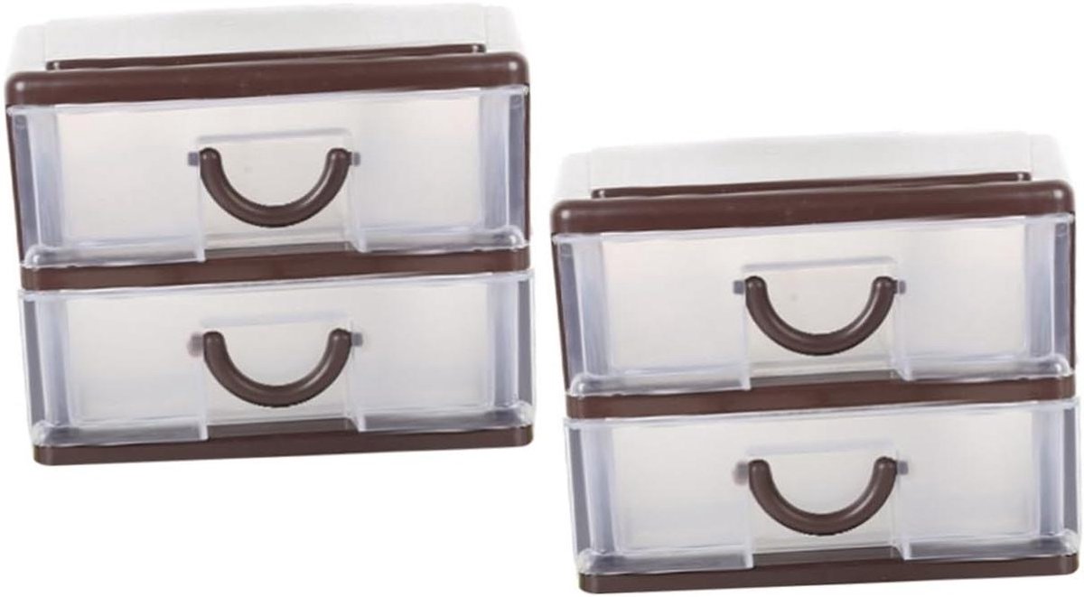 Documenten Organizer - Lade Opbergkoffer - Bureau Opruimen - Trek Lade Ontwerp - 2 Stuks - Bruin