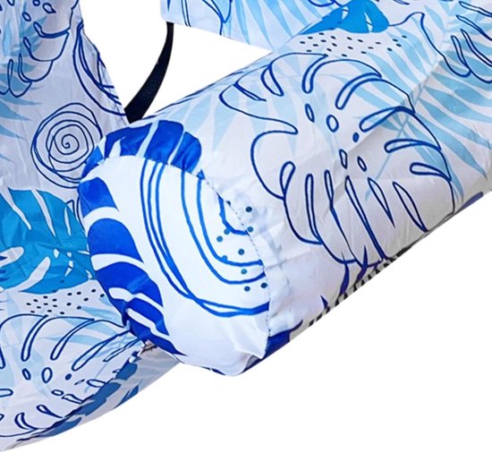 Zwembadstoel - Opblaasbaar vlot - Zonnen en ontspannen - Lekvrij ontwerp - 76 x 40.5 cm - Blauw — afbeelding 5