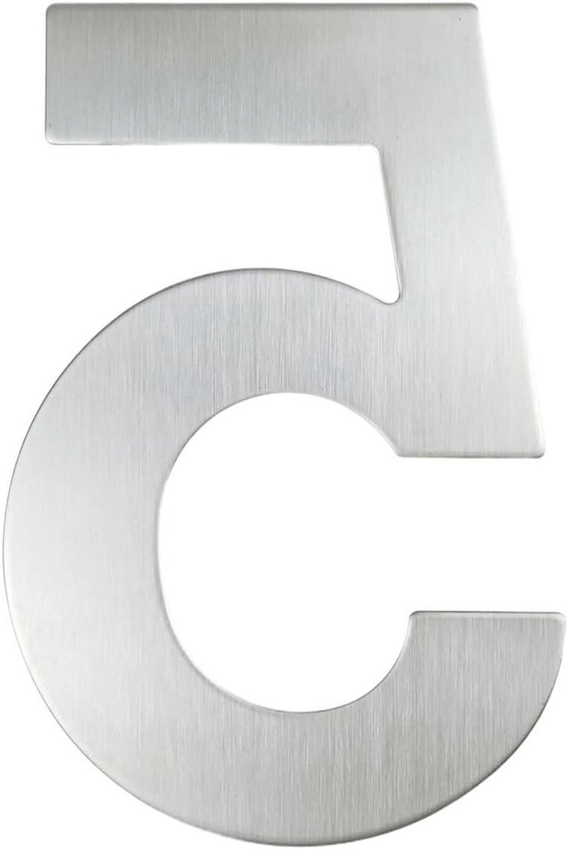 Huisnummer - Deurnummer Plaats - Huis Markeren - Roestvrij Metaal - 20 cm - Zilver