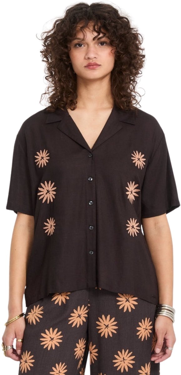 Volcom Womens Emb Midnite Ramble Top Zwart