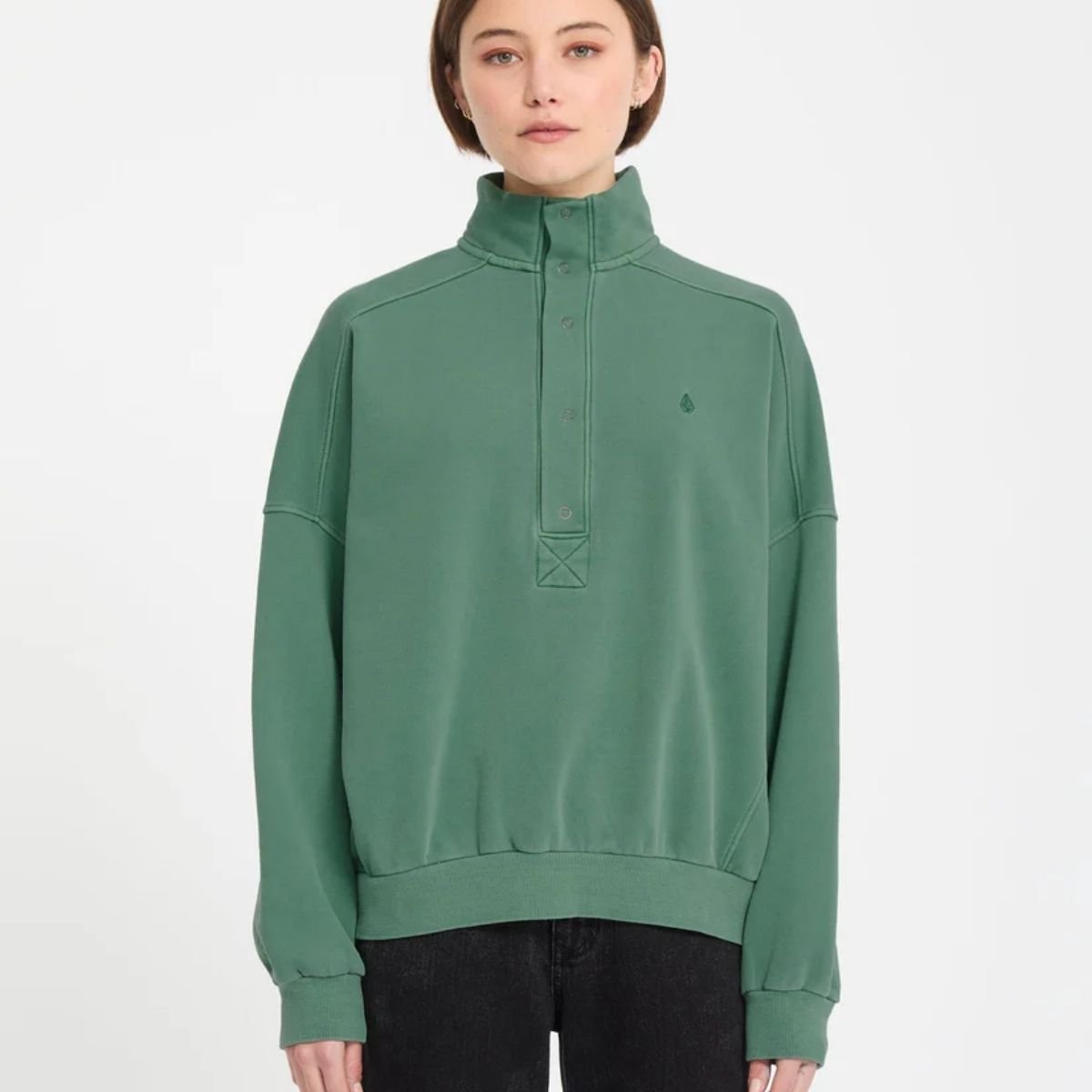Volcom Womens Reetrostone Up Evr Evergreen