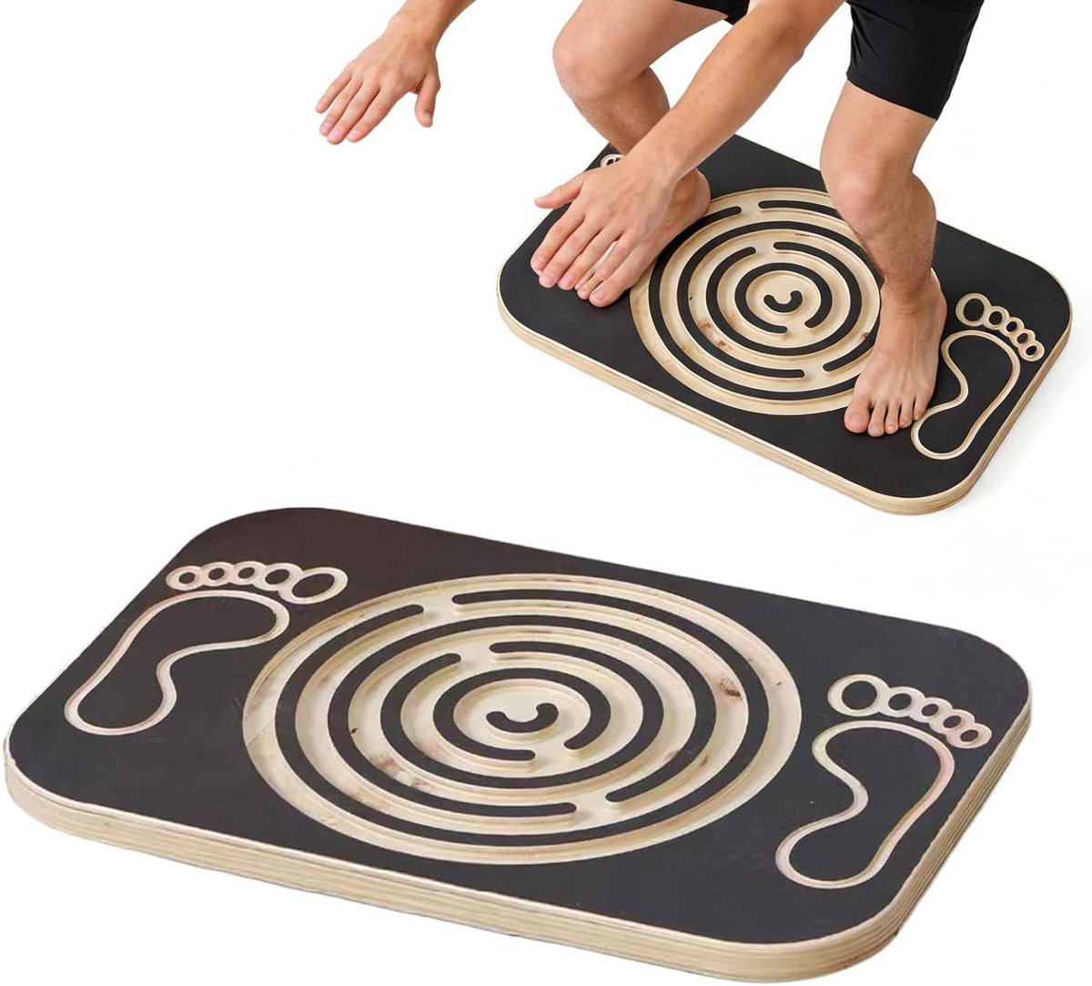 Houten Stretch Board - Schuine Plank - Spierherstel Training - Verstelbare Hoeken - 16.69 x 13 cm - Natuurlijk Hout