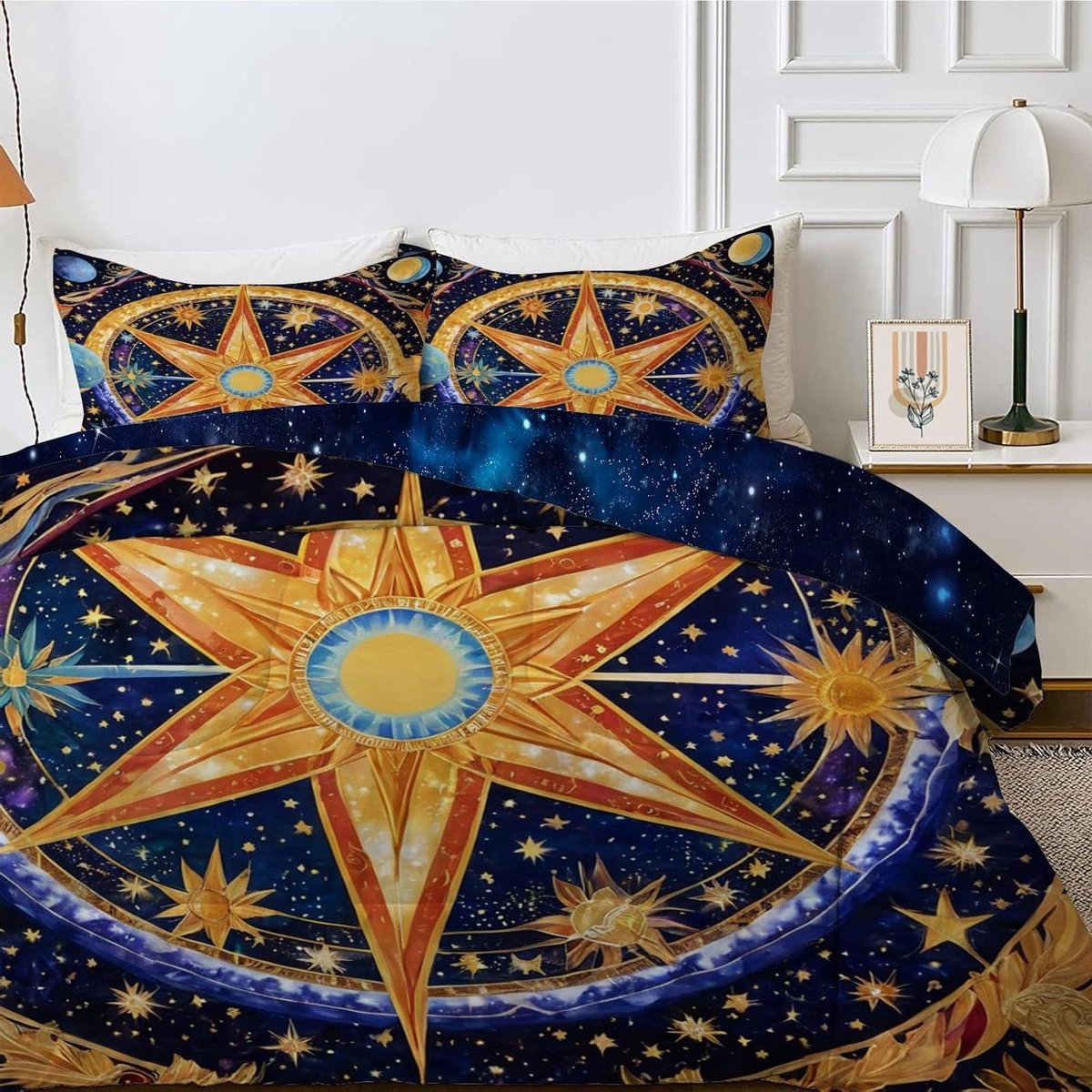 Dekbed - Tweepersoons dekbed - Alle seizoenen - Omkeerbaar design - 200 x 200 cm - Blauw o